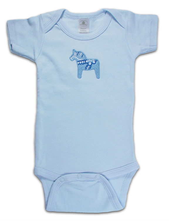 Picture of Blue Dala Horse Baby Onesie