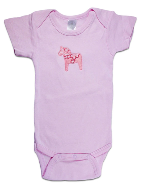 Picture of Pink Dala Horse Baby Onesie
