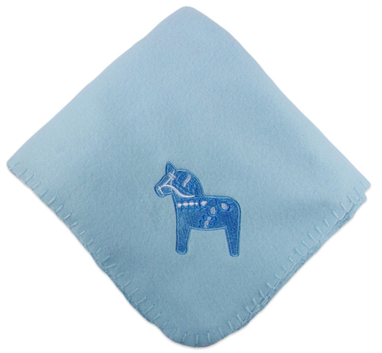 Picture of Dala Horse Fleece Blanket (Blue, 30"X36")