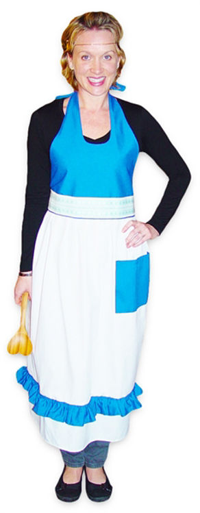 Picture of Pinafore (White and Blue)
