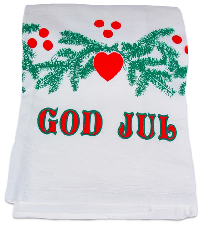 Picture of God Jul Dish Towel (Red and Green)