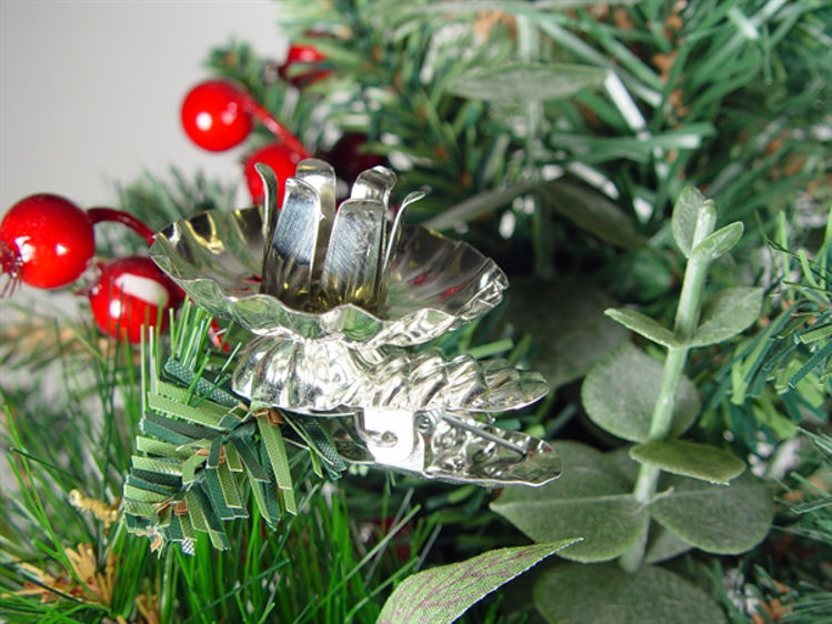 Picture of Silver Christmas Tree candle holder