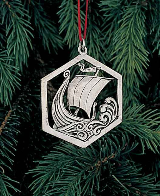 Picture of Norwegian Pewter Viking Ornaments