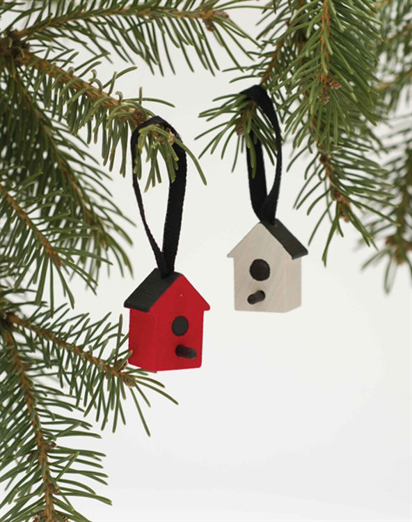 Picture of Wooden Bird House Ornaments
