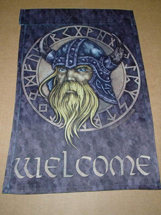 Picture of Viking, (Runic) Garden Flag with Welcome