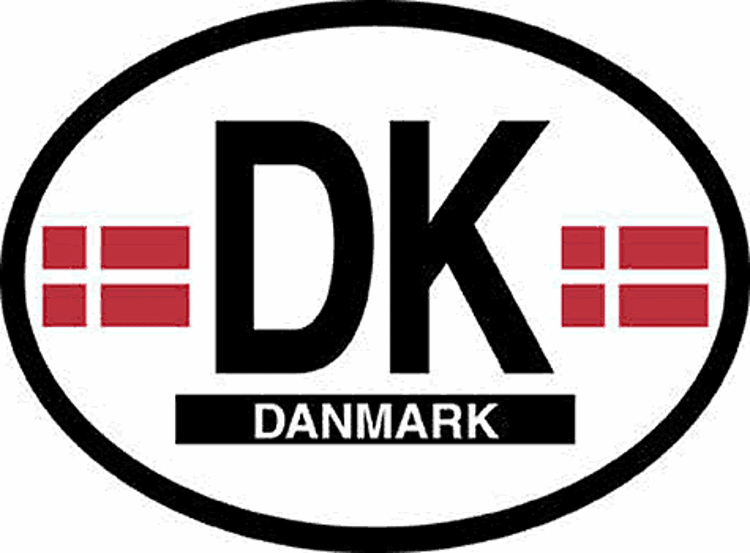 Picture of Oval Danish sticker