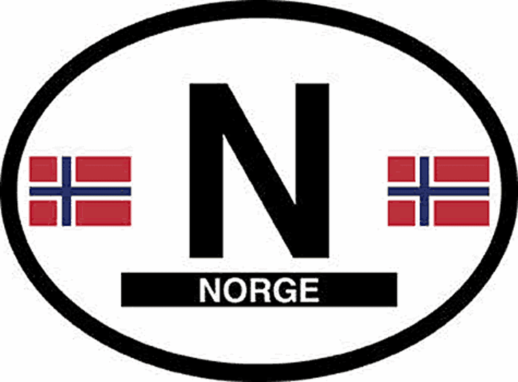 Picture of Oval Norwegian sticker