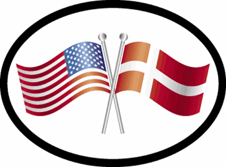 Picture of Oval Danish American sticker