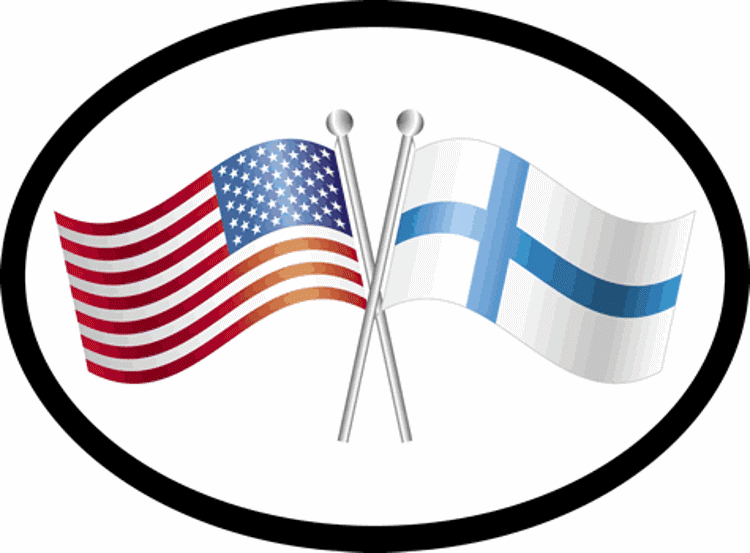Picture of Oval Finnish American sticker