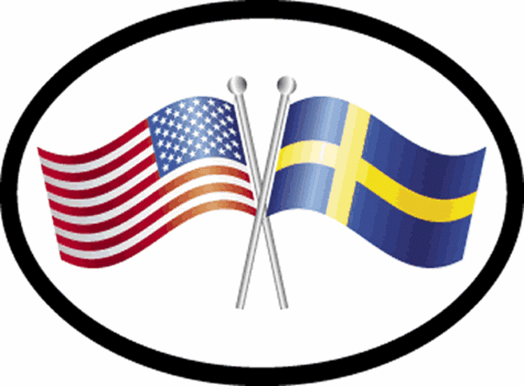 Picture of Oval Swedish American sticker