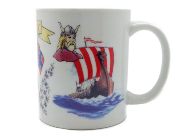Picture of Norway Mug, with Viking and Viking Ship