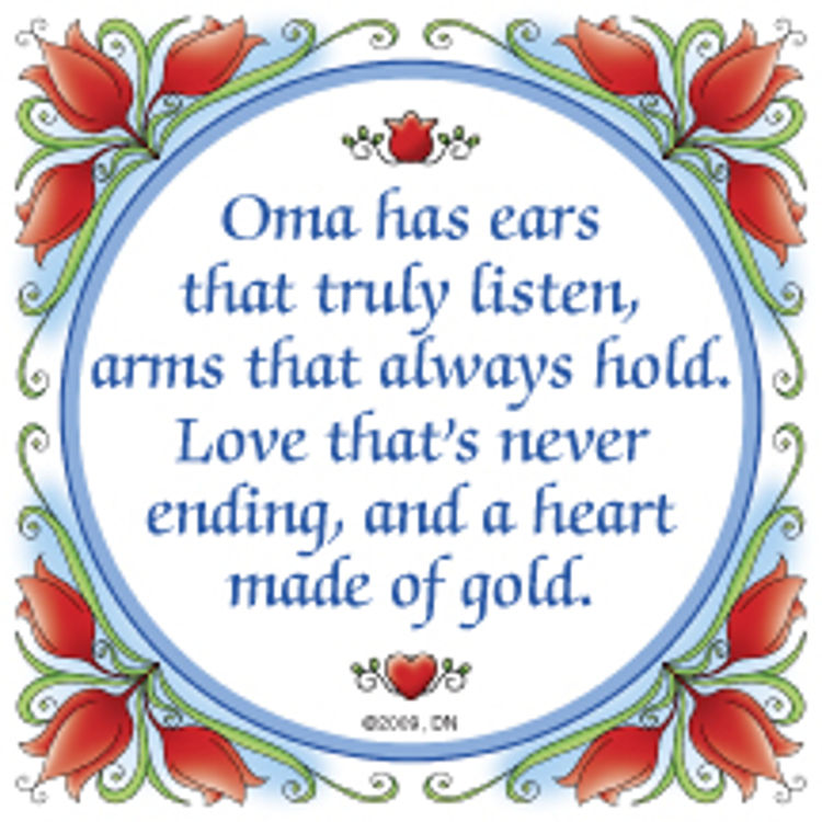 Picture of Oma Poem Tile