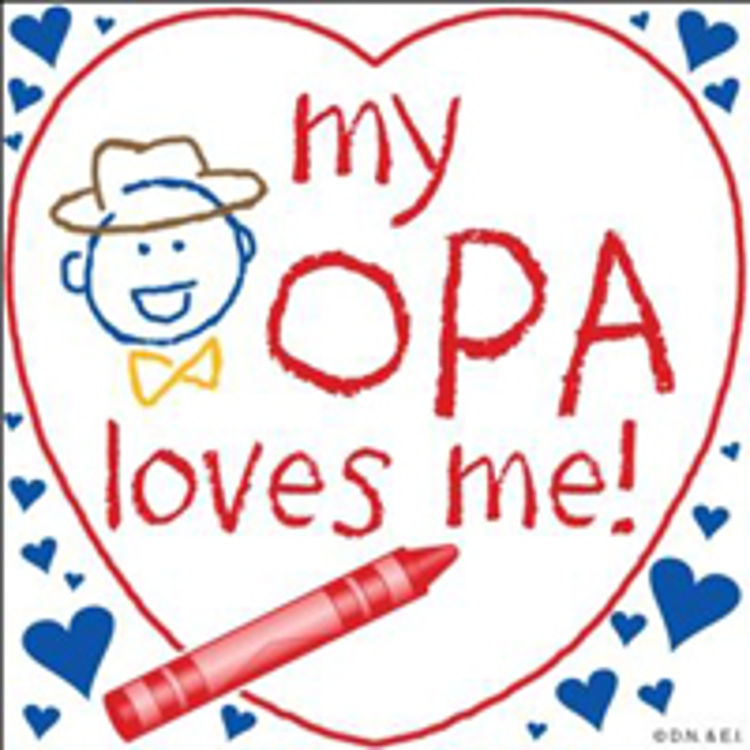 Picture of Opa Loves Me Crayon Tile