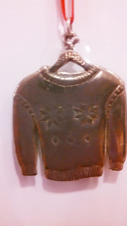 Picture of Norwegian Pewter Sweater Ornament