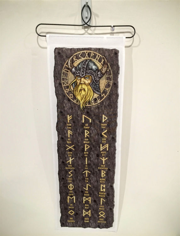 Picture of Viking Banner w Runic Letters