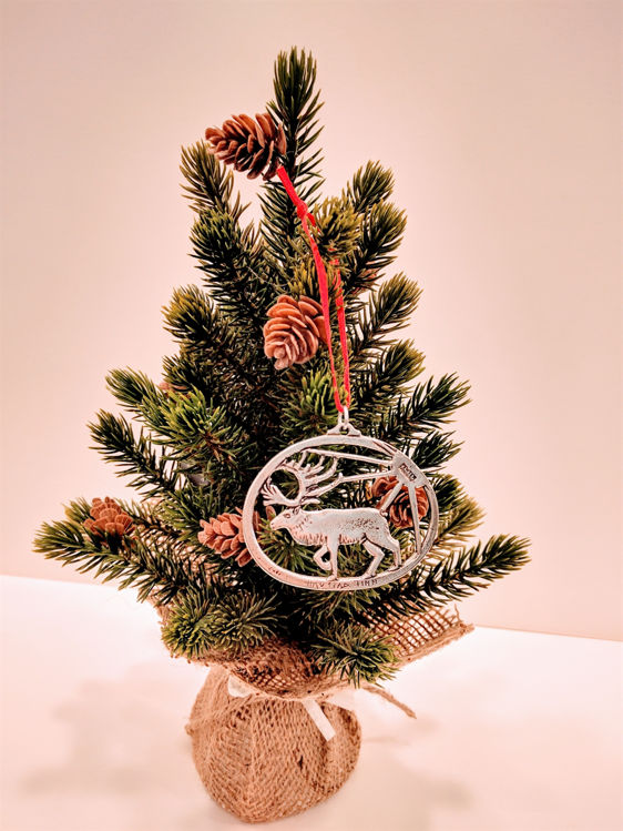 Picture of Norwegian Pewter Reindeer Ornament
