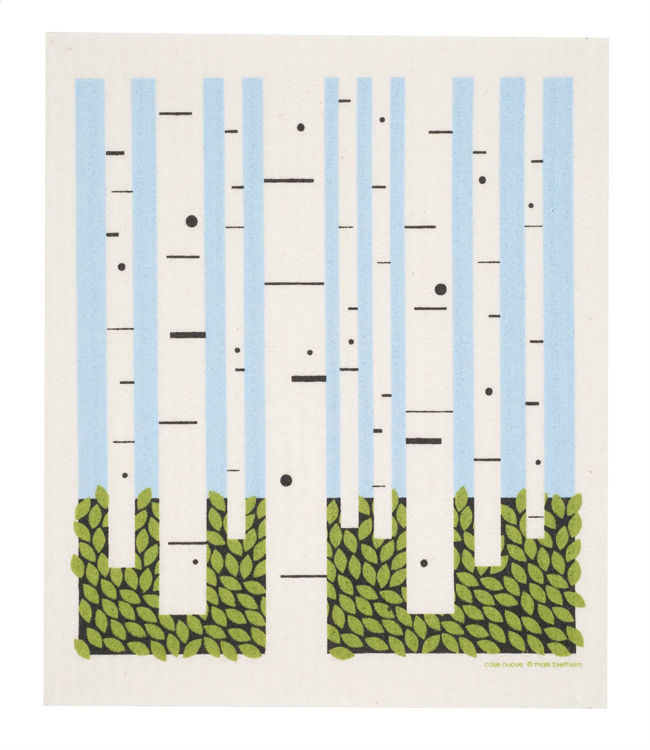 Picture of Swedish Dishcloth "Birch Trees"