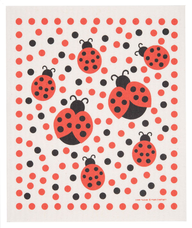 Picture of Swedish Dishcloth "Ladybugs"