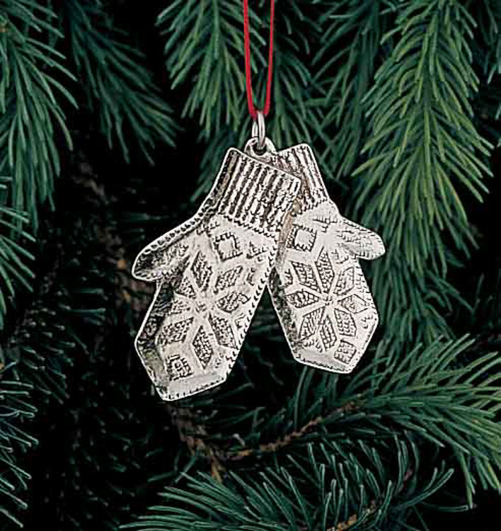 Picture of Norwegian Pewter Mitten Ornament
