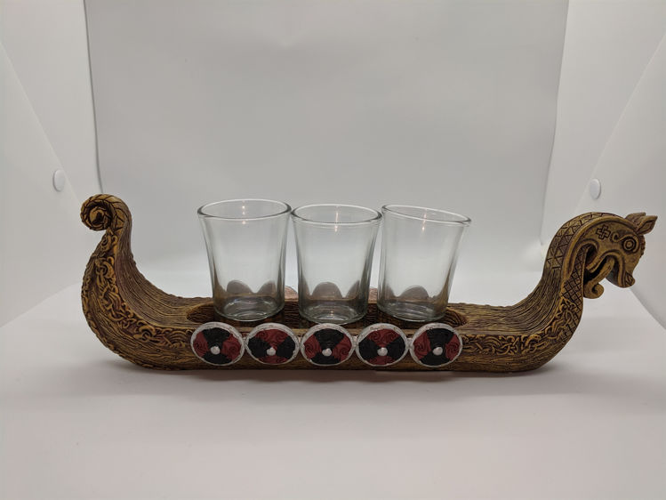 Picture of Viking Ship Shot Glass Holder