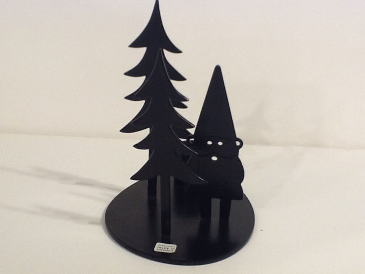 Picture of Pluto Candle Stand, Black Metal