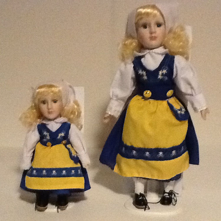 Picture of Porcelain Swedish Doll with Stand