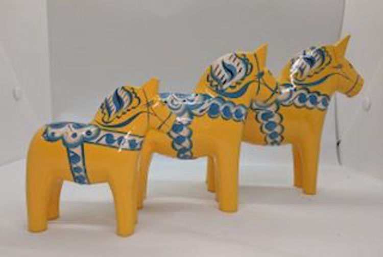 Picture of Hemslojd Wooden Dala Horse, Yellow, Assorted sizes