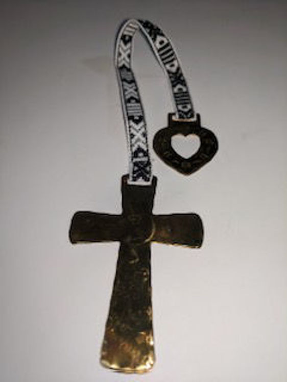 Picture of Scandinavian Bookmark with Brass Cross, 9.5"